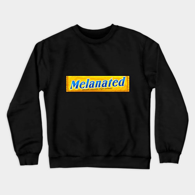 Melanated Bright Chocolate Crewneck Sweatshirt by PointNWink Productions